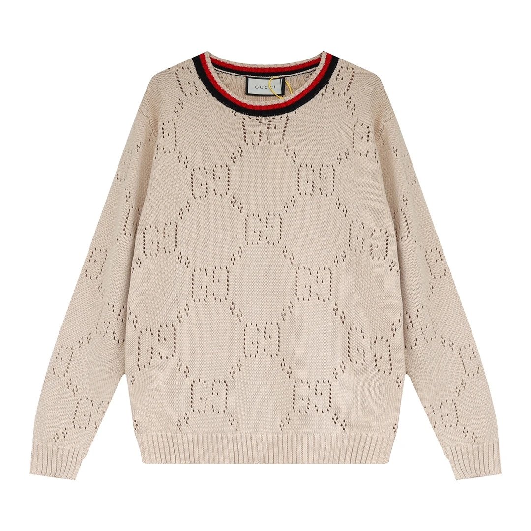 Gucci GG Monogram Knit Sweater Beige