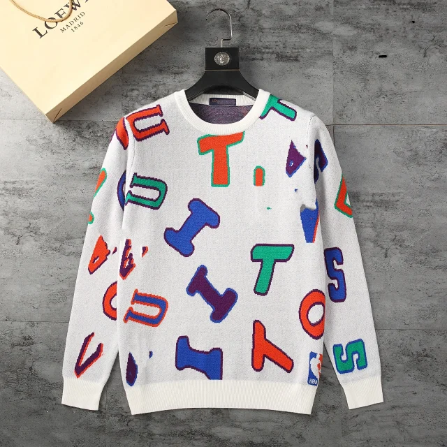 Louis Vuitton Knitwear Crewneck intarsia knit sweater product detail image 5