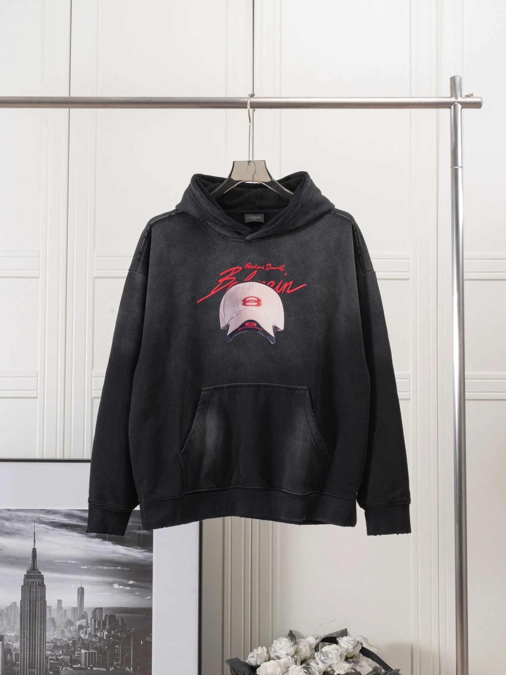 Balenciaga x Roland Swinkels B-Lawn Washed Black Hoodie