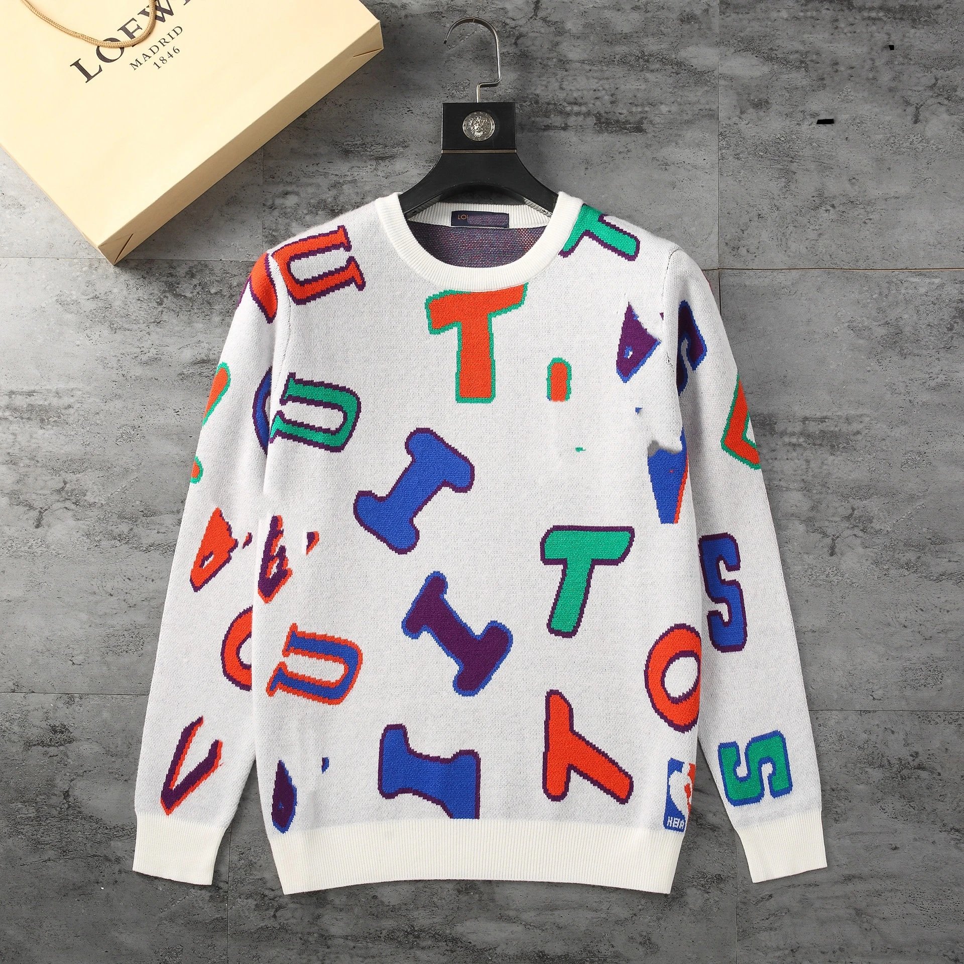 Loewe x NBA Logo Knit Sweater Multicolor