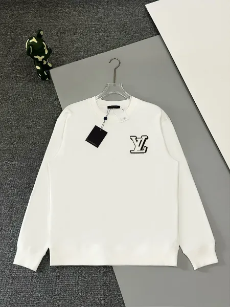 Loewe Anagram Embroidered White Hoodie - 5