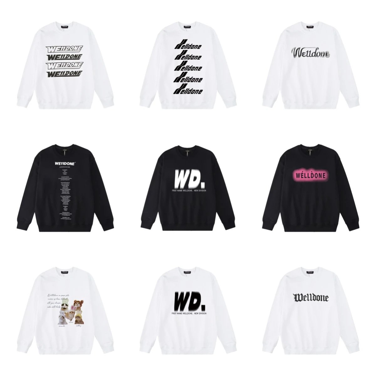 Design Welldone Logo Graphic Sweatshirt White Hoodie - 3
