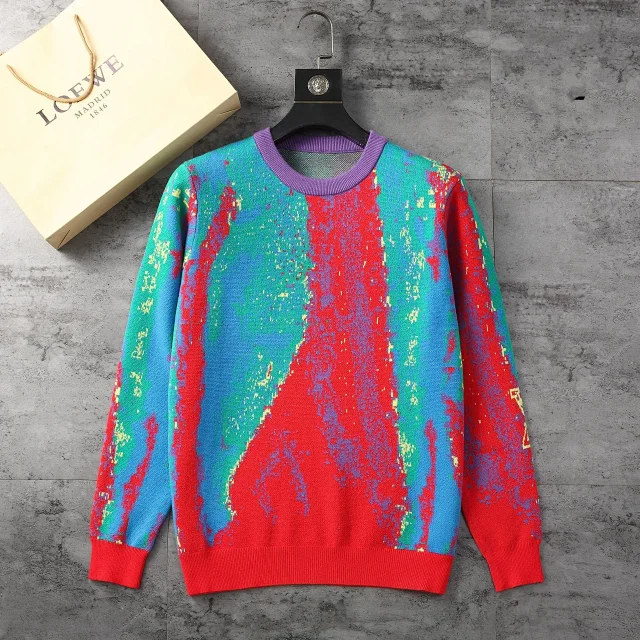 Louis Vuitton Knitwear Crewneck intarsia knit sweater product detail image 2