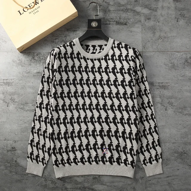 Louis Vuitton Knitwear Crewneck intarsia knit sweater product detail image 7