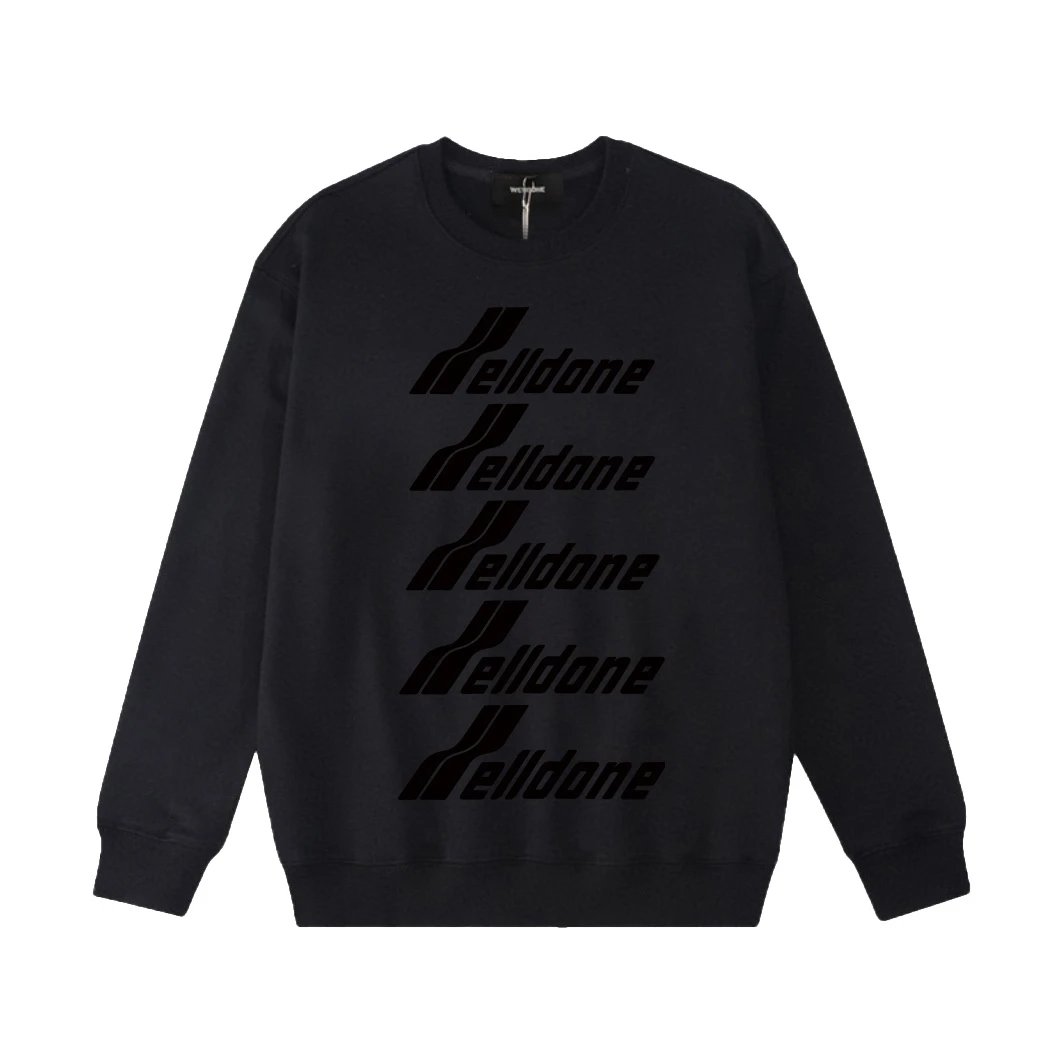 Design Welldone Logo Graphic Sweatshirt White Hoodie - 4