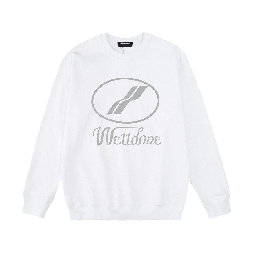 Design Welldone Logo Graphic Sweatshirt White Hoodie - 7