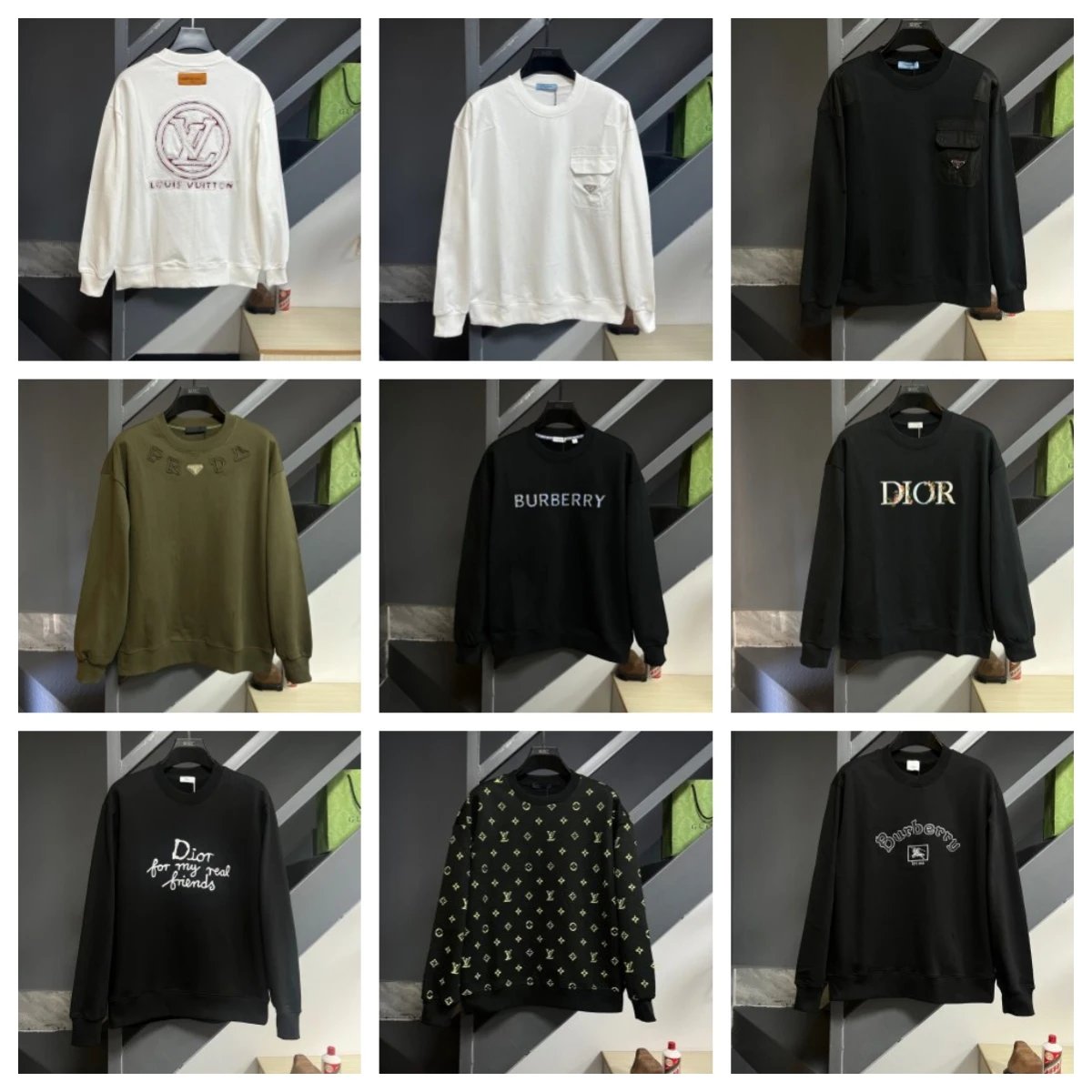 Prada Re-Nylon Logo Sweatshirt Black Hoodie - 3