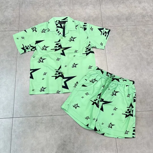 AMIRI Matching Sets Star Print Short-Sleeve Shirt and Shorts Set product detail image 4