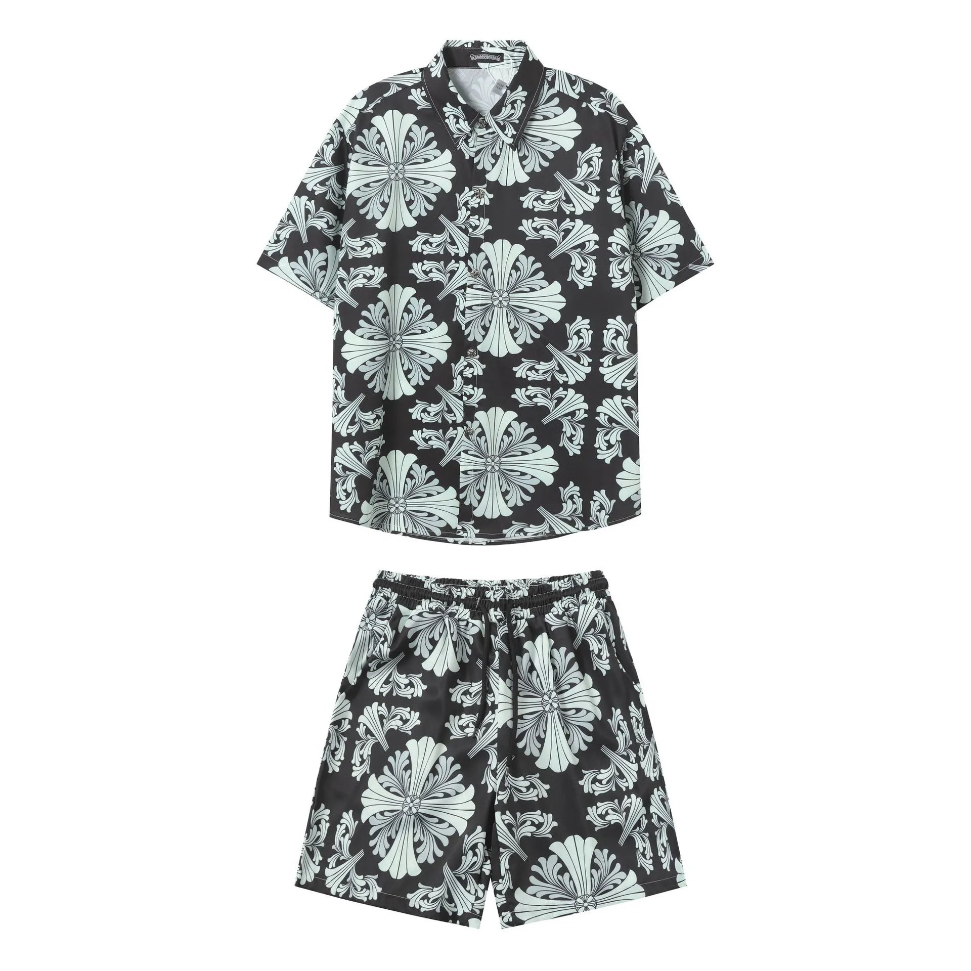 Chrome Hearts Matching Sets Short-Sleeve Printed Shirt and Shorts Set — 10