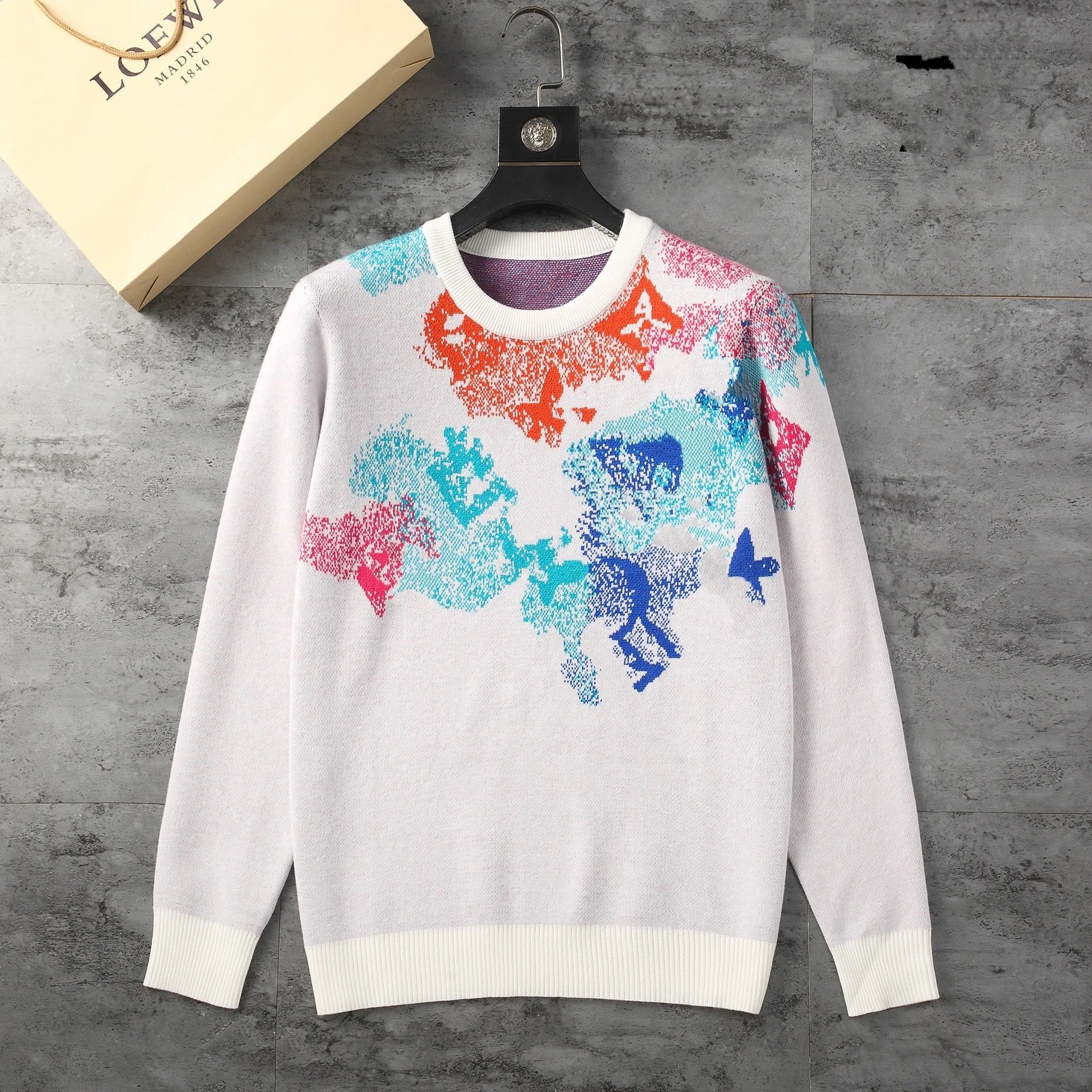 Loewe Multicolor Butterfly Knit Sweater