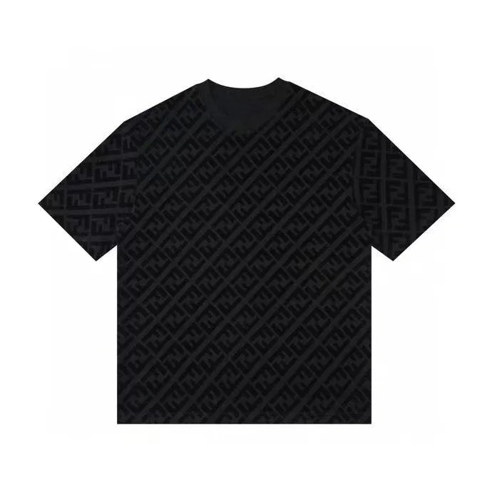 Unbranded Matching Sets Short-Sleeve T-Shirt and Drawstring Shorts Set with Tonal Geometric Pattern — 11