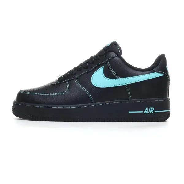 Nike Air Force 1 Low Off-White Inspired Beige Navy Sneakers - 7