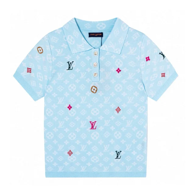 Louis Vuitton Knitwear Short-Sleeve Monogram Knit Polo product detail image 4