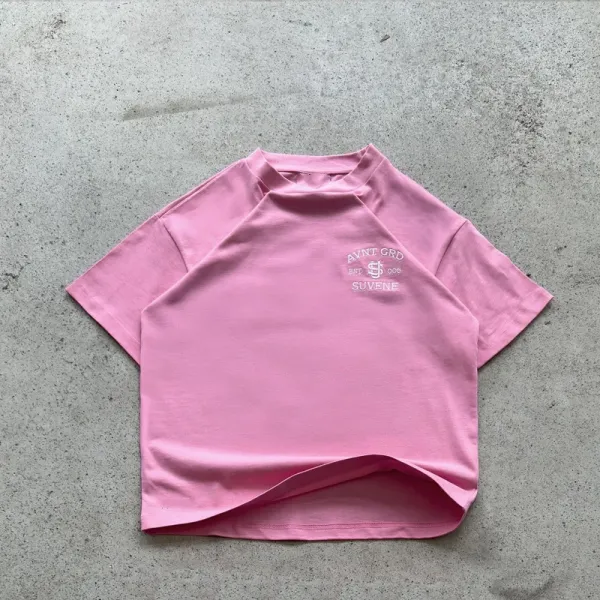 Design Embroidered Logo Fleece Shorts Gray Pink Navy Black - 12