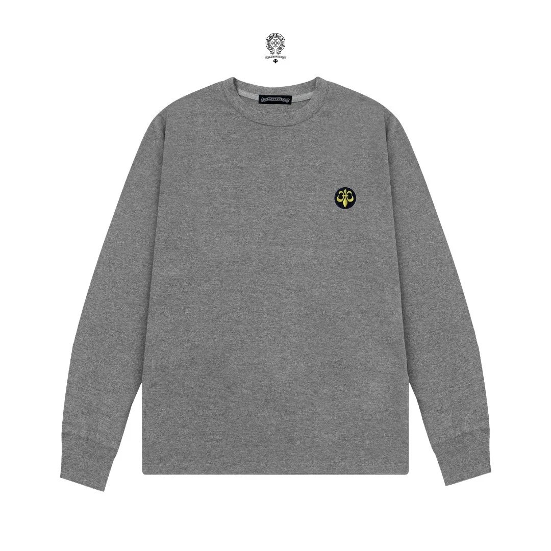 Chrome Hearts Cross Embroidery Black Long Sleeve Tee T-Shirts - 13