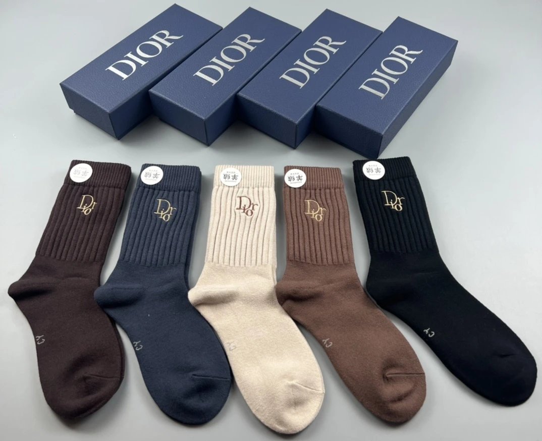 Versace Logo Socks Set in Black, White, Gray, and Navy - 15