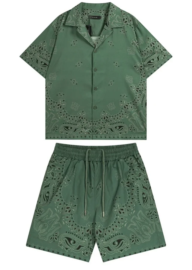 Represent Matching Sets Short-Sleeve Button-Up Shirt and Drawstring Shorts Set product detail image 11