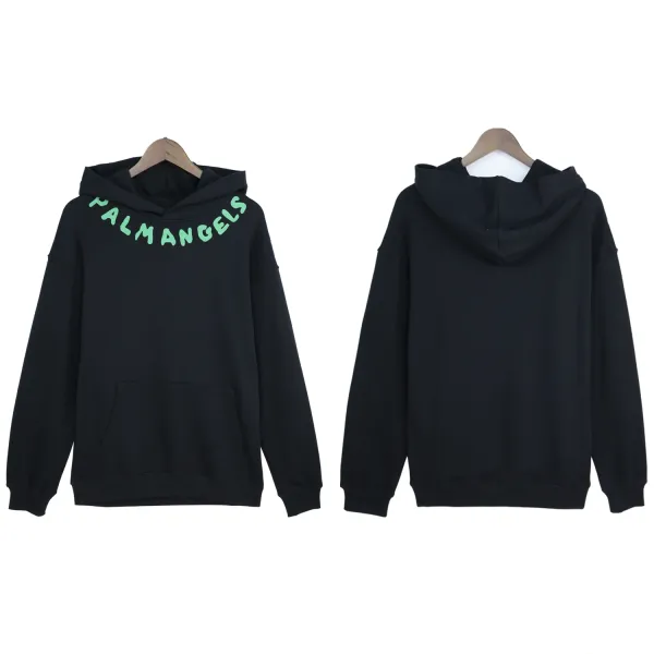 Palm Angels Logo Hoodie Black - 1