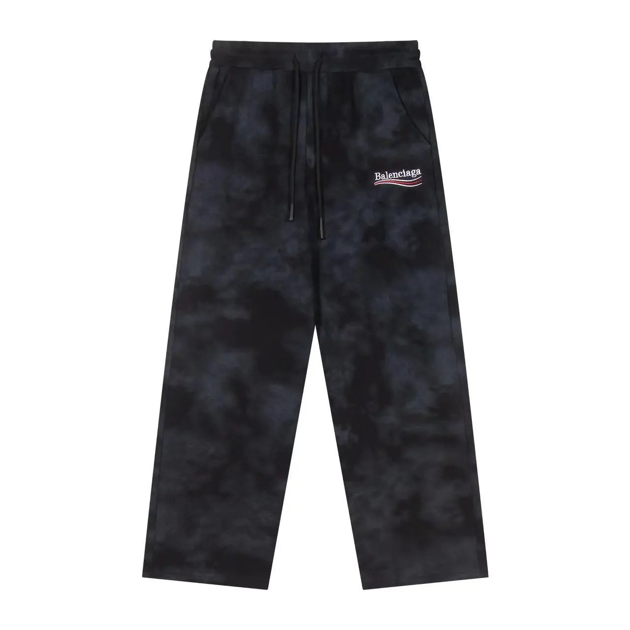 Balenciaga Logo-Embroidered Tie-Dye Sweatpants Beige - 11