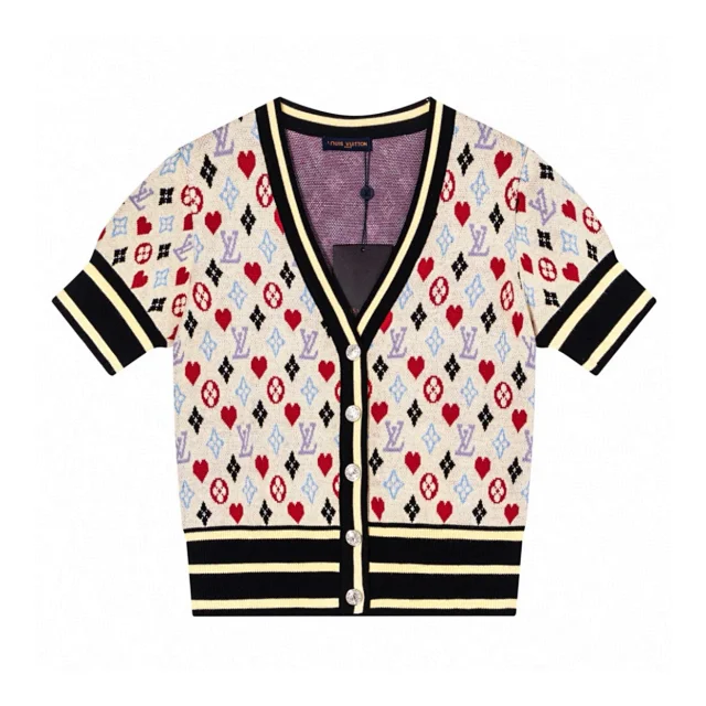 Louis Vuitton Knitwear Short-Sleeve Monogram Knit Polo product detail image 9
