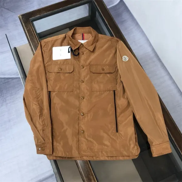 Moncler Shirt Jacket Camel Windbreaker Outerwear.windbreaker - 1