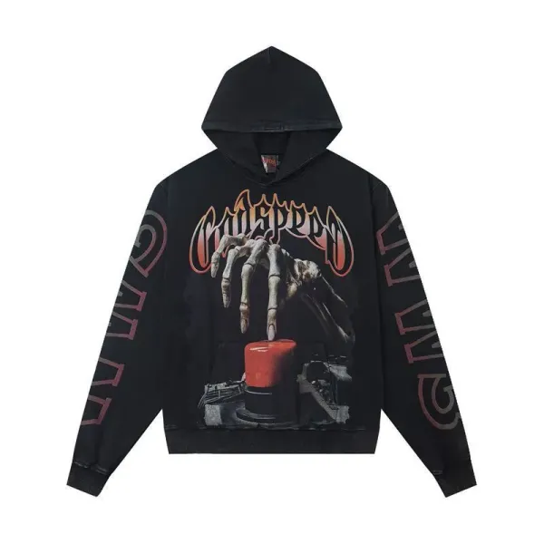 Helstar Records x Hellstar Studios Skeleton Hand Hoodie Black - 1