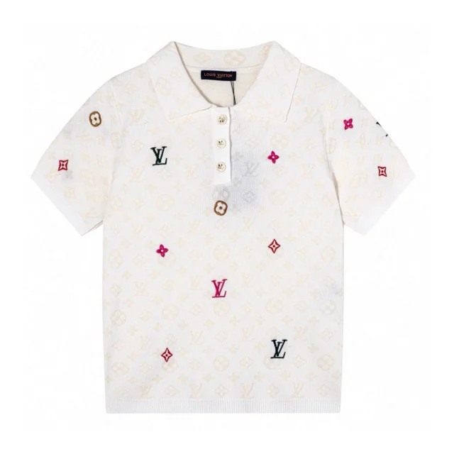 Louis Vuitton Knitwear Short-Sleeve Monogram Knit Polo product detail image 3