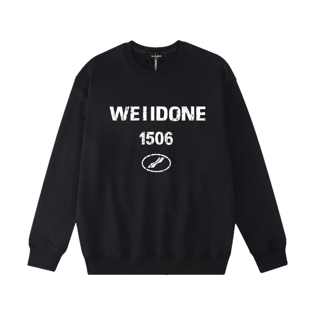 Design Welldone Logo Graphic Sweatshirt White Hoodie - 17