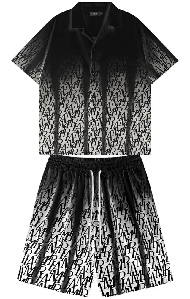 Represent Matching Sets Short-Sleeve Button-Up Shirt and Drawstring Shorts Set product detail image 12