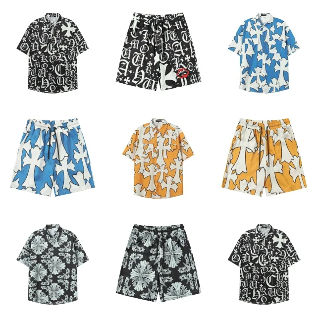 Chrome Hearts Matching Sets Short-Sleeve Printed Shirt and Shorts Set product detail image 1
