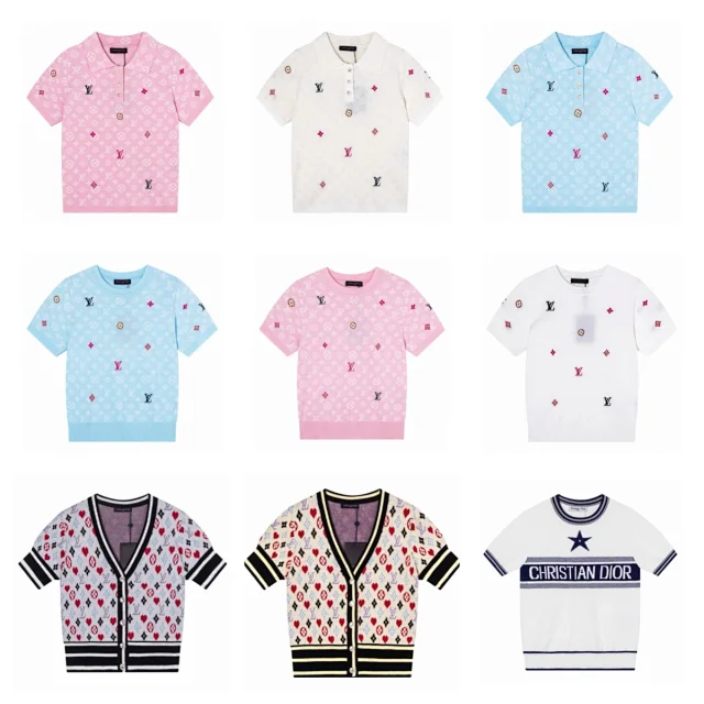 Louis Vuitton Knitwear Short-Sleeve Monogram Knit Polo product detail image 1
