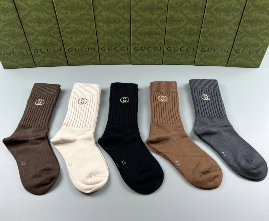 Versace Logo Socks Set in Black, White, Gray, and Navy - 11