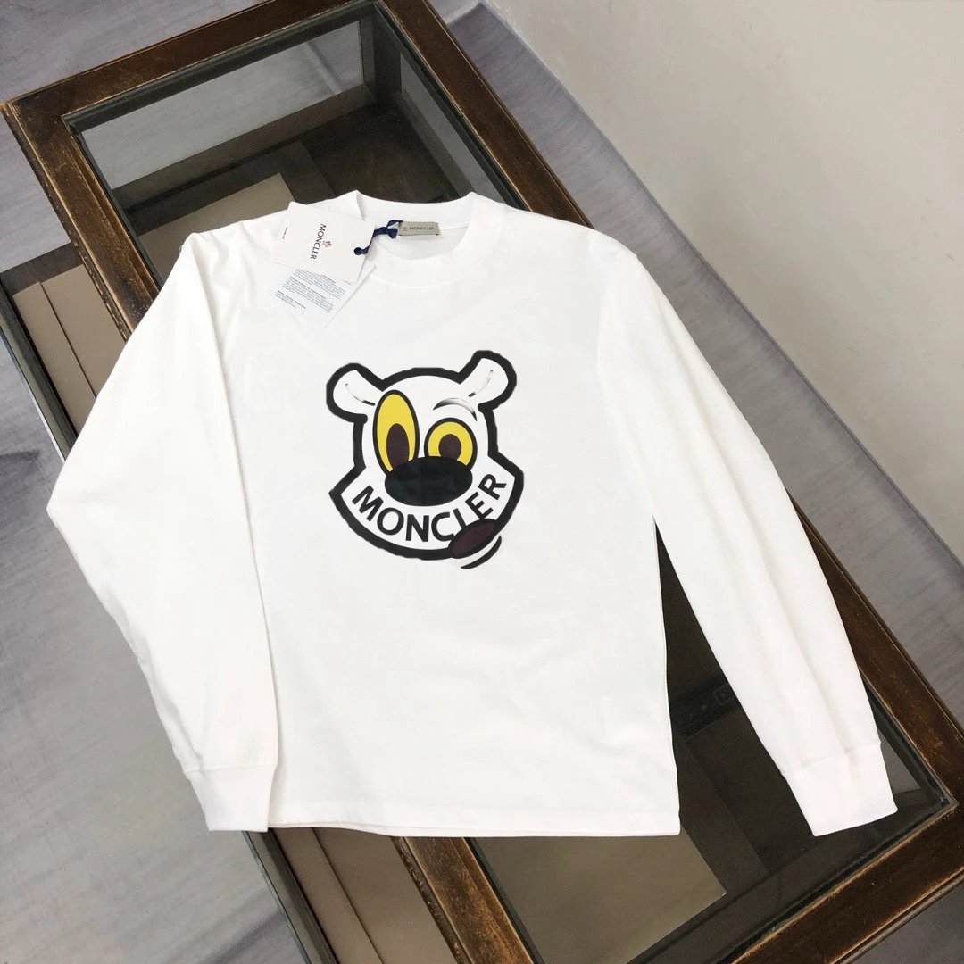 Moncler Bear Logo Long Sleeve T-Shirt White - 14