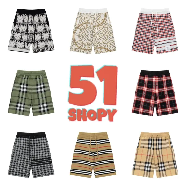Design Plaid Knit Shorts Gray - 3