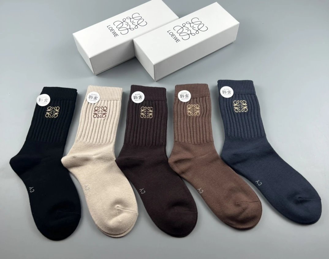 Versace Logo Socks Set in Black, White, Gray, and Navy - 14