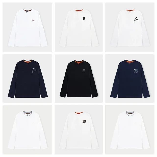Loro Piana T-Shirts Long-Sleeve Layered Crew-Neck T-Shirt product detail image 1