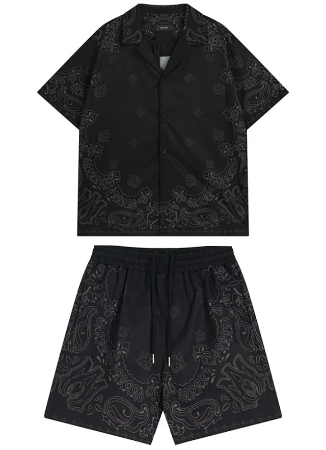 Represent Matching Sets Short-Sleeve Button-Up Shirt and Drawstring Shorts Set product detail image 9