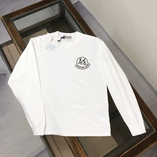 Moncler Multicolor Logo Long-Sleeve T-Shirt Black - 17