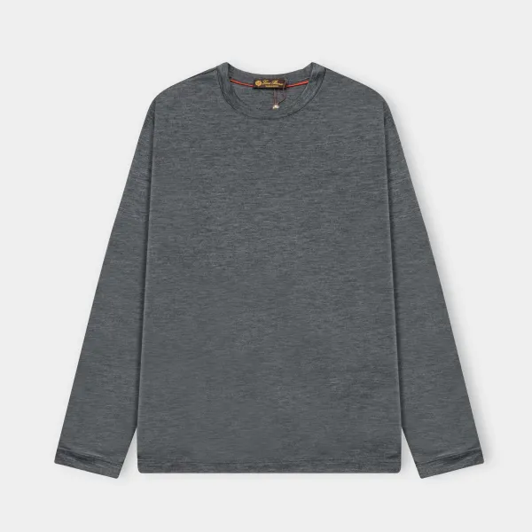 Hermès H Logo Long-Sleeve T-Shirt Navy - 11