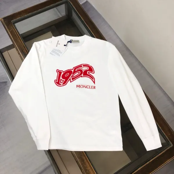 Moncler 1952 Logo Long-Sleeve T-Shirt White - 1