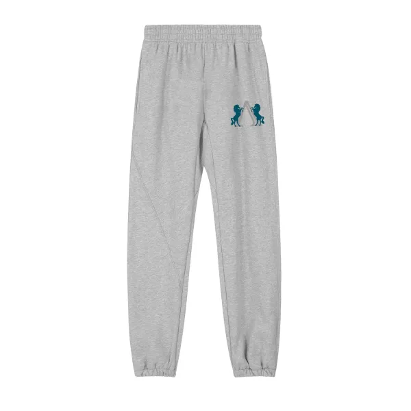 Design Logo Sweatpants Gray - 6
