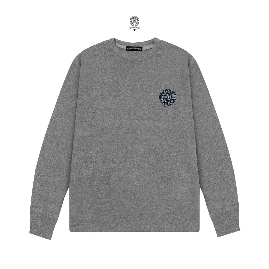 Chrome Hearts Cross Embroidery Black Long Sleeve Tee T-Shirts - 15