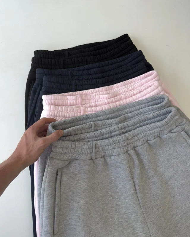 Unbranded Shorts Elastic-Waist Fleece Zip-Pocket product detail image 2