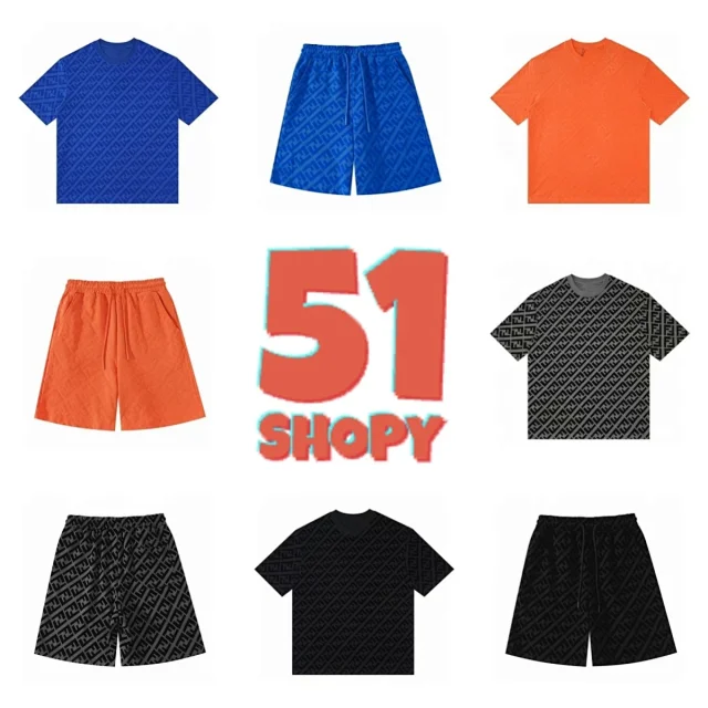Unbranded Matching Sets Short-Sleeve T-Shirt and Drawstring Shorts Set with Tonal Geometric Pattern product detail image 1
