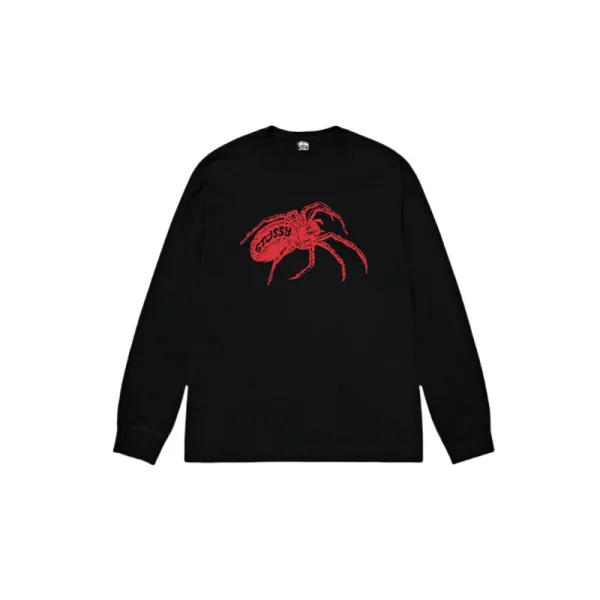 Stussy Spring 20 Floral Graphic Long-Sleeve T-Shirt Black - 8