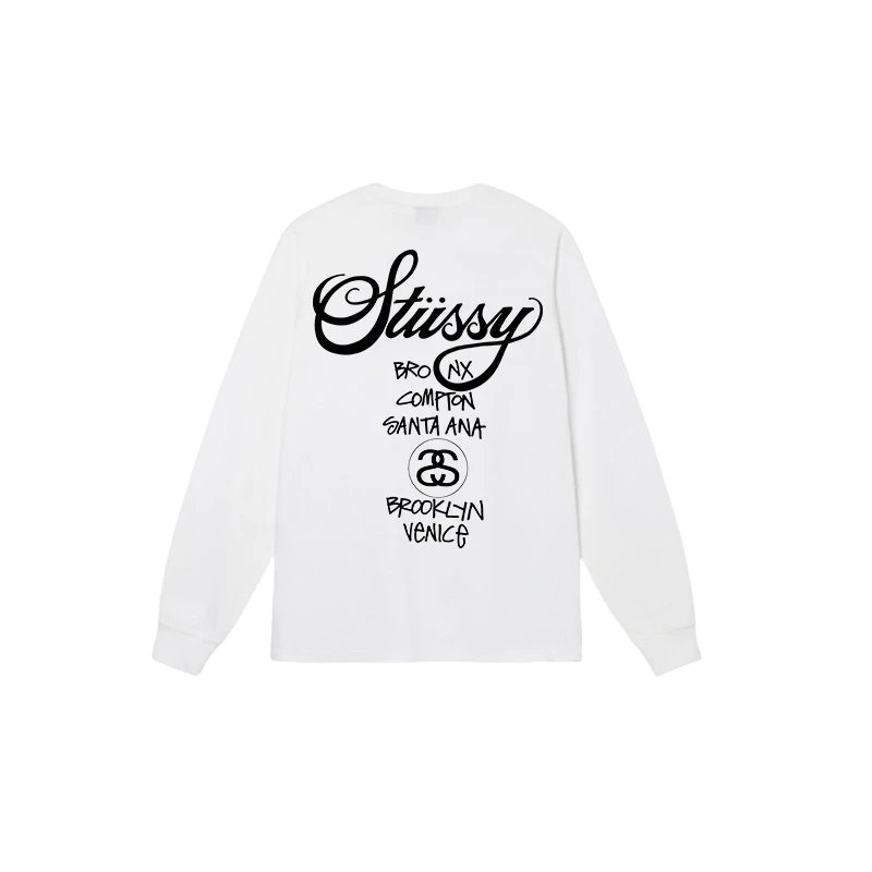 Stussy Built Tough Worldwide Since 1980 Long Sleeve T-Shirt Black - 17