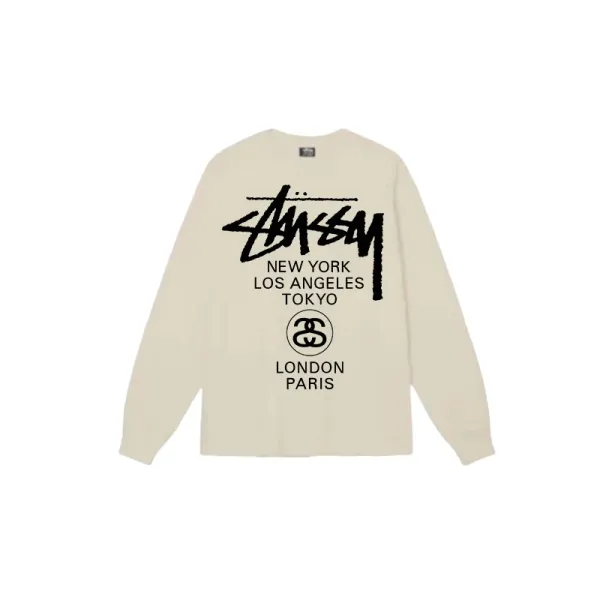 Stussy Spring 20 Floral Graphic Long-Sleeve T-Shirt Black - 4