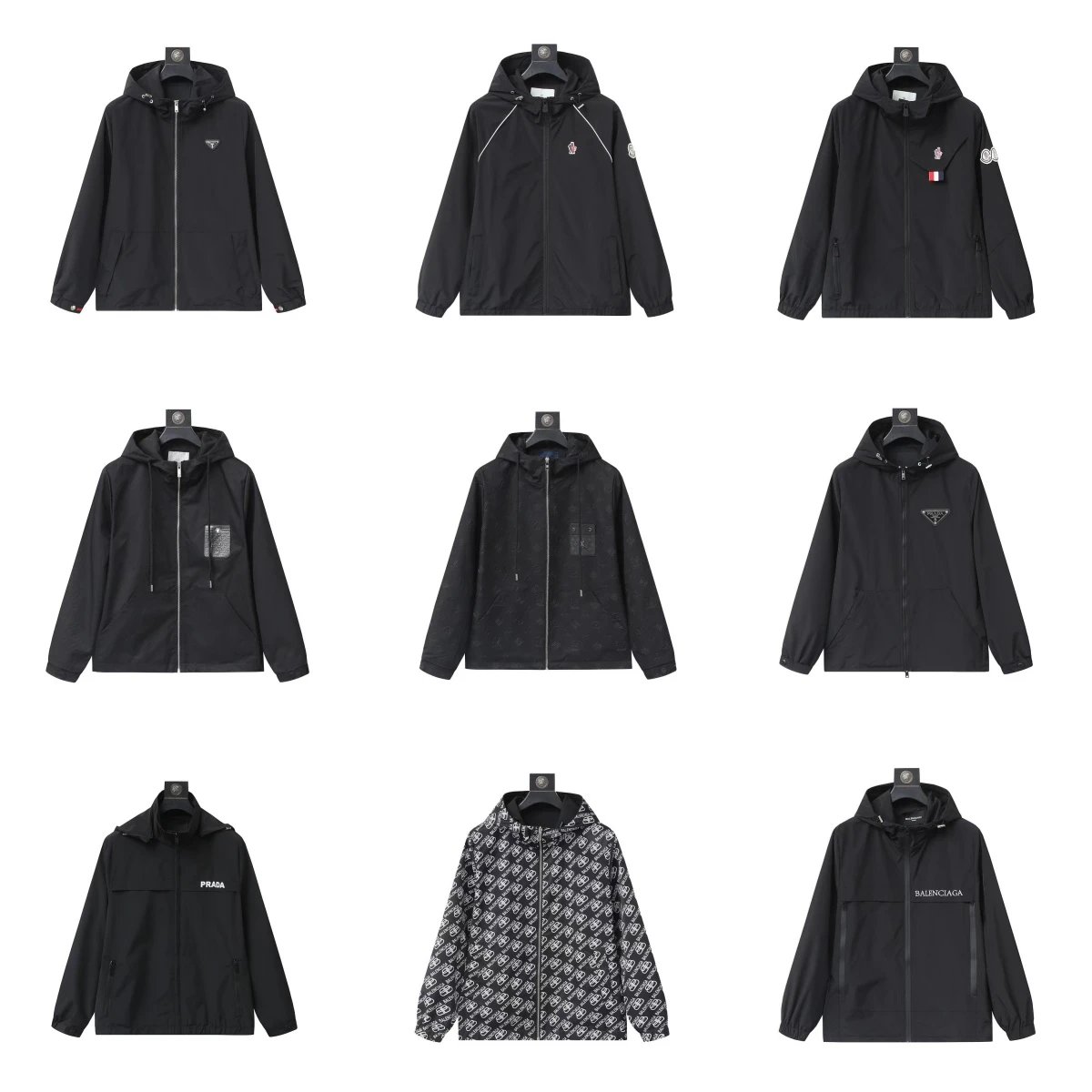Prada Re-Nylon Hooded Windbreaker Black Outerwear - 3