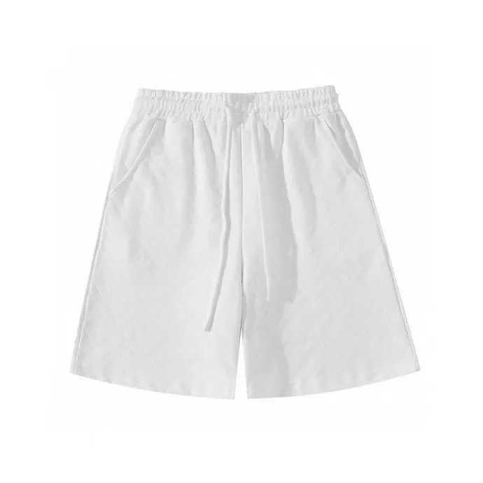 Unbranded Matching Sets Short-Sleeve T-Shirt and Drawstring Shorts Set with Tonal Geometric Pattern — 16