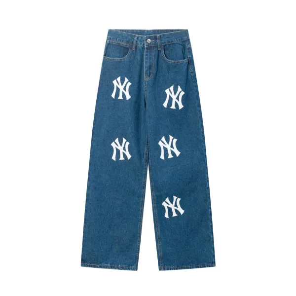 Hellstar Flame Tribal Print Straight Fit Light Wash Jeans - 10